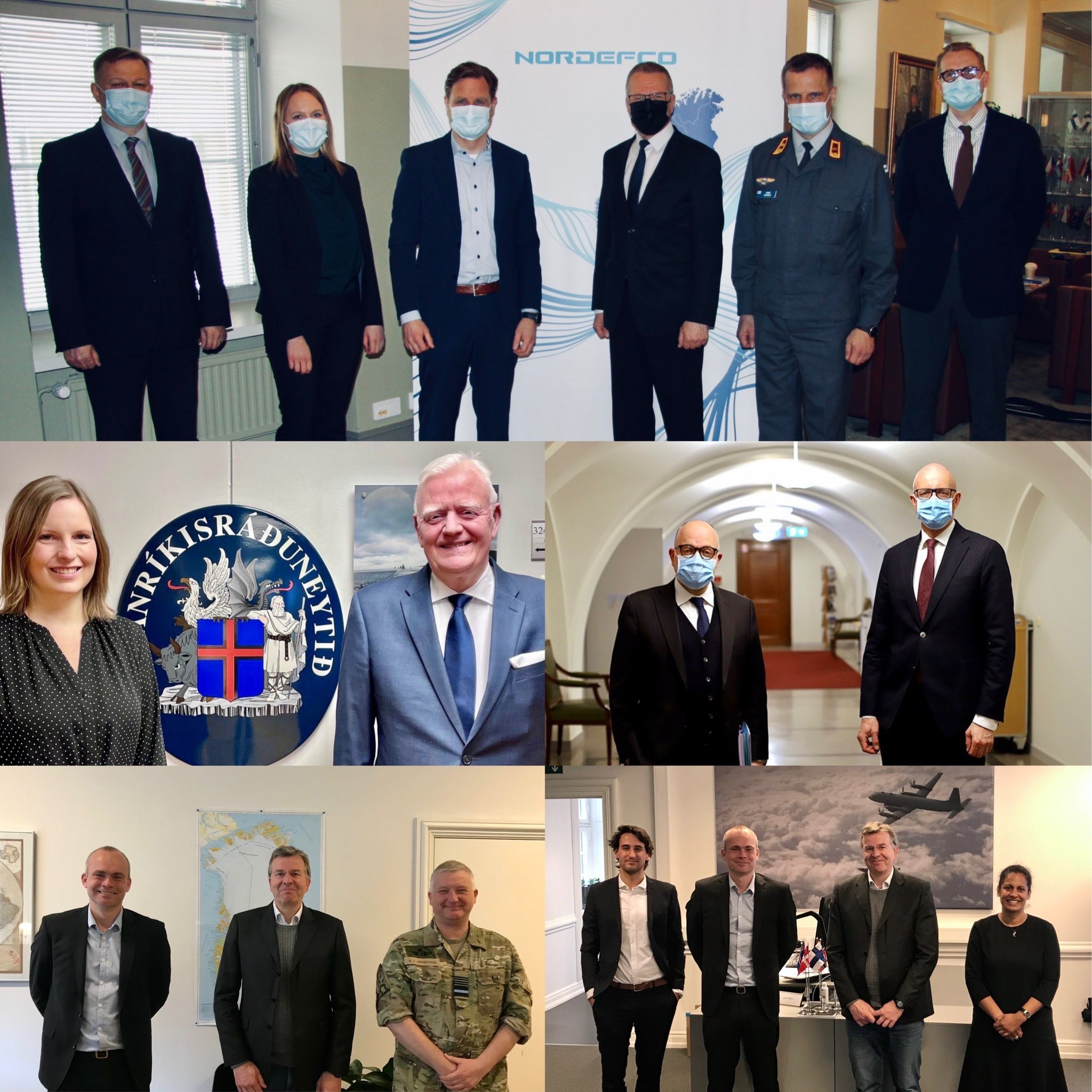 Kuvakollaasi Nordefcon ohjausryhmästä.