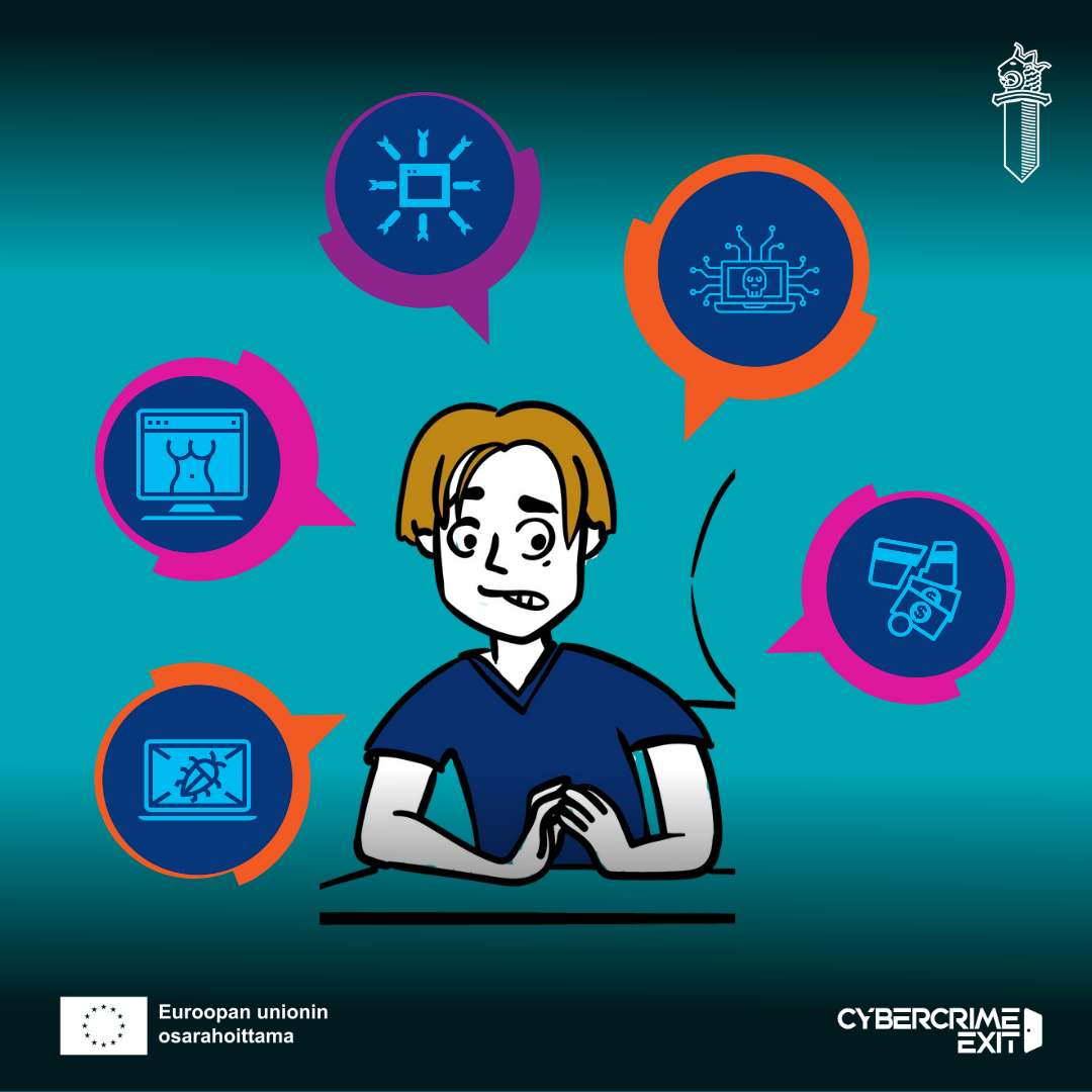 A young person who ponders the danger of the web.