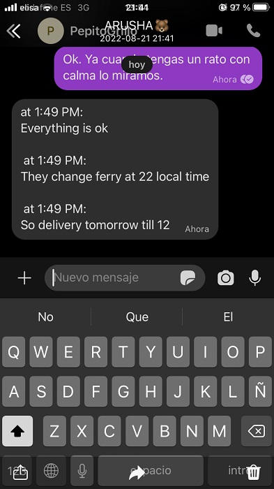 Epäiltyjen välistä viestintää. Kuva: Poliisi.