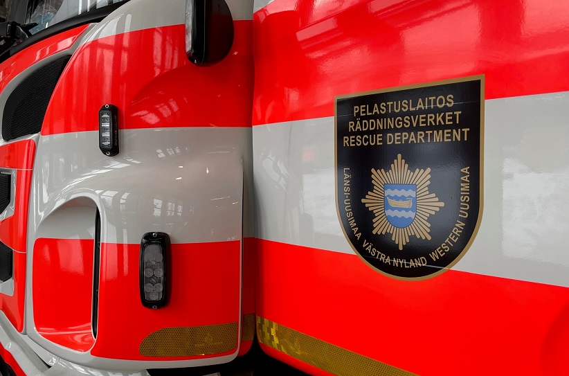 Ny logon på brandbilens dörr.