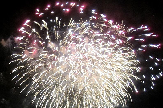 Fireworks at night time
